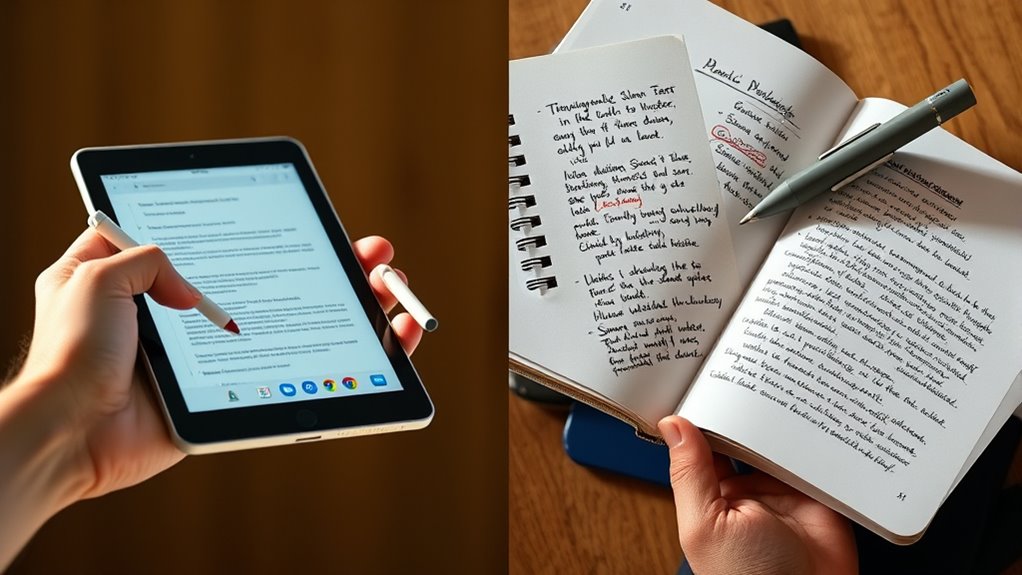 digital versus paper note taking