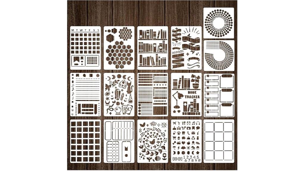 dotted journal stencil set
