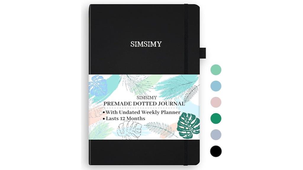 dotted journal with planning
