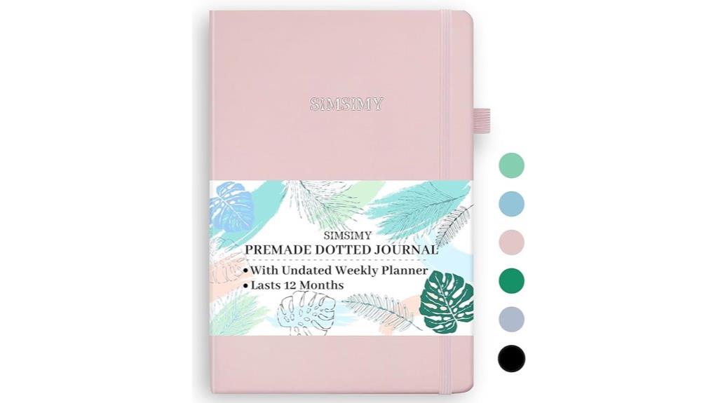 dotted journal with planning