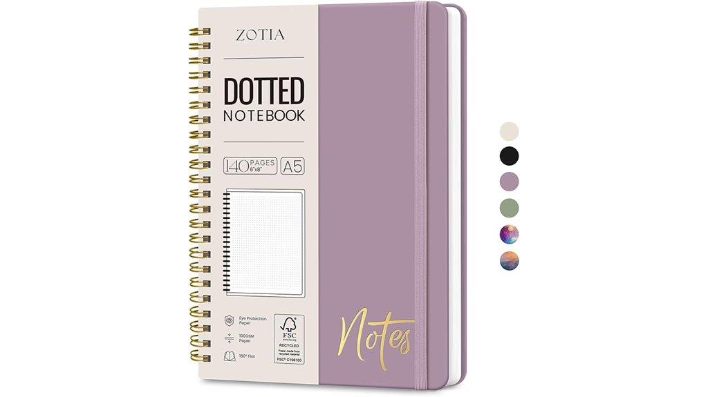 dotted spiral notebook for women