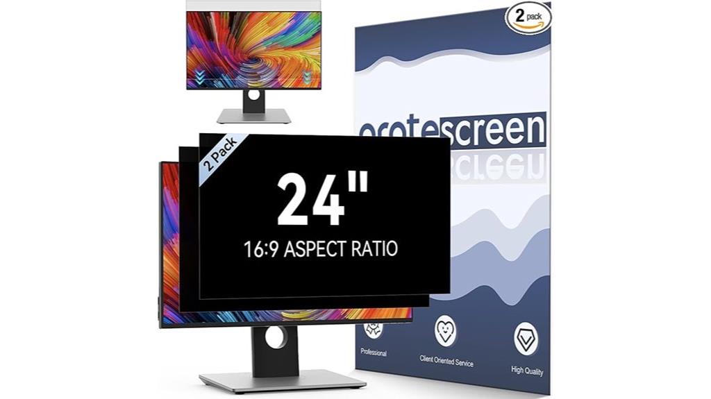 dual 24 inch privacy filters