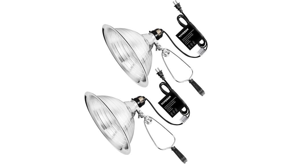 dual reflector clamp lamps