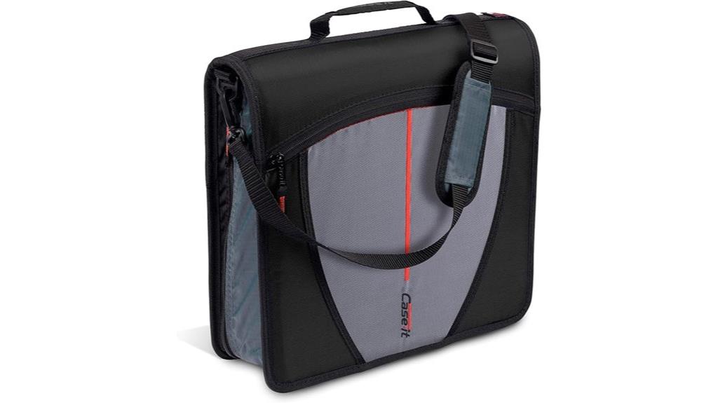 durable zipper binder with o rings