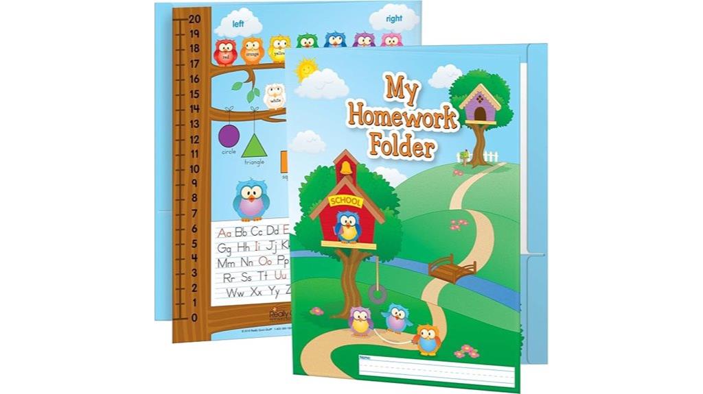 early learning owl homework folders