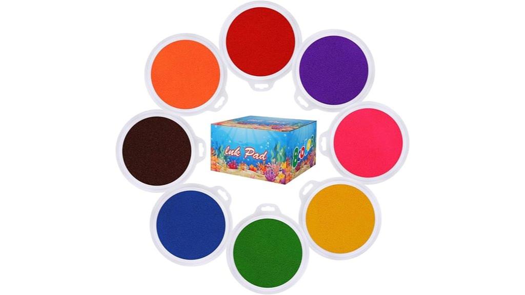 eight large ink pads