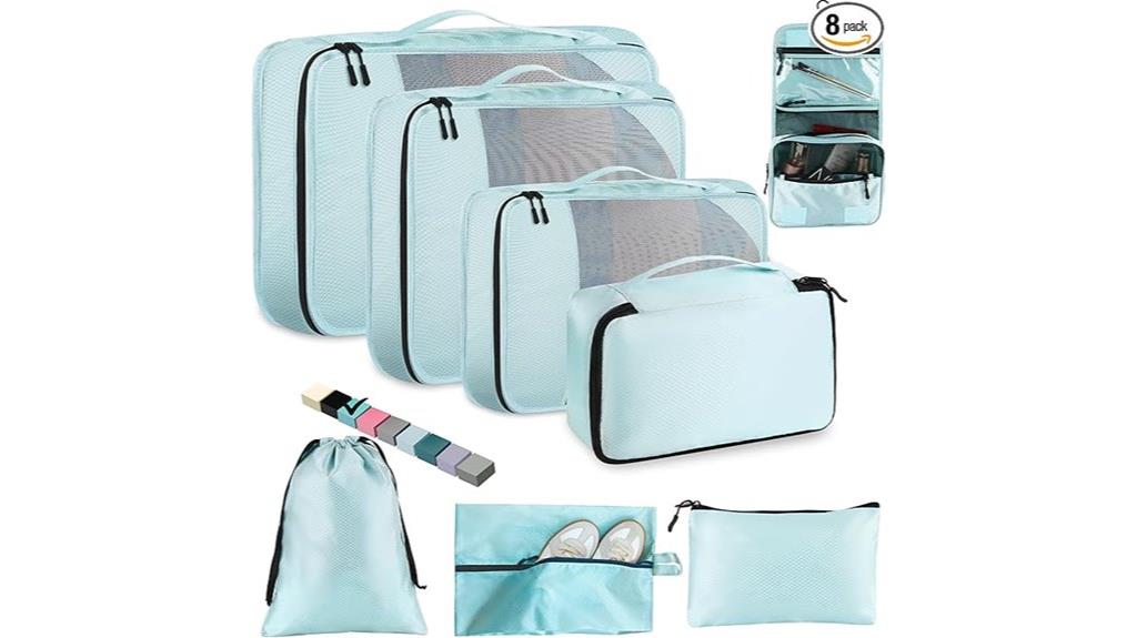 eight piece travel organizer
