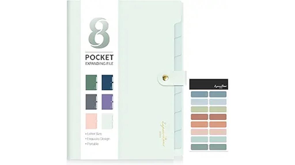 eight pocket accordion folder