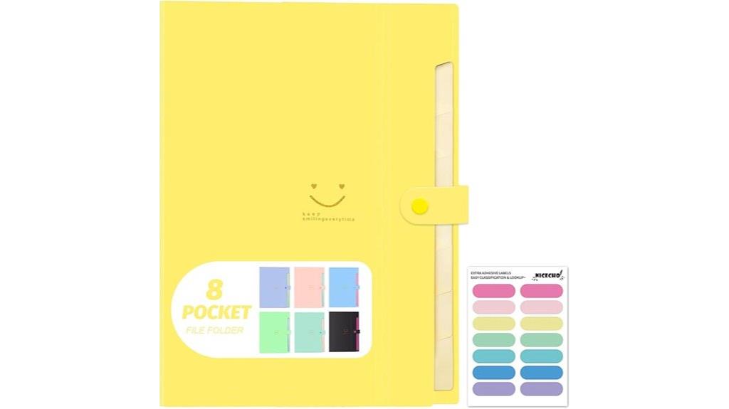eight pocket document organizer