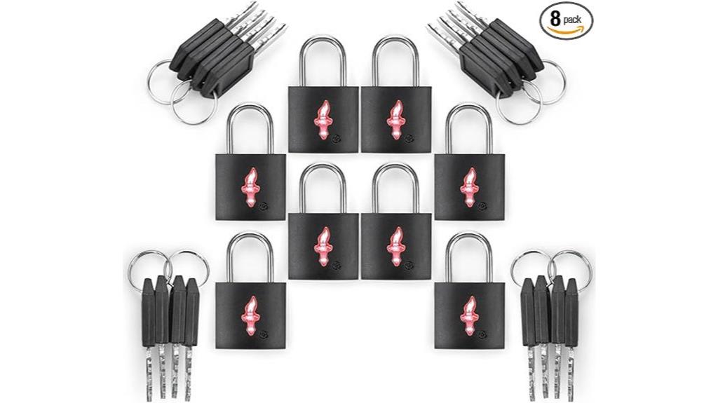 eight tsa approved luggage locks