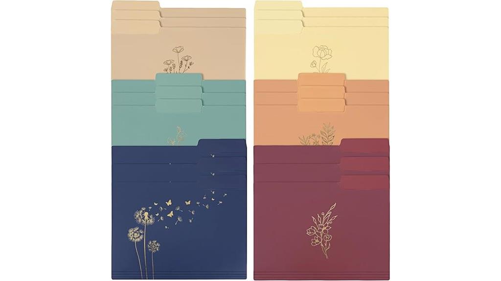 eighteen decorative file folders