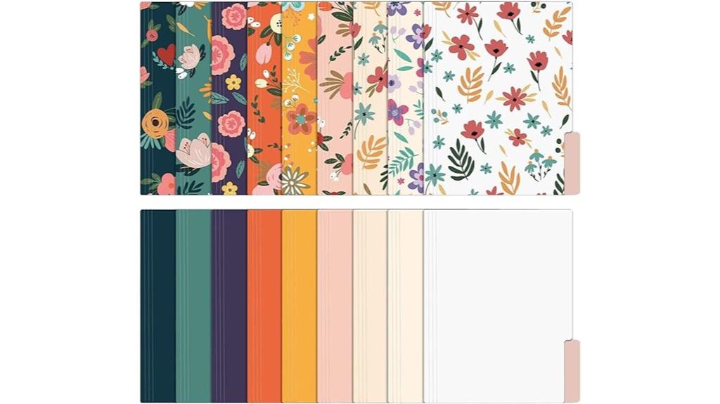 eighteen decorative file folders