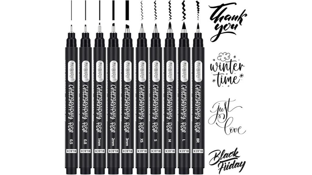elegant 10 piece calligraphy pen set