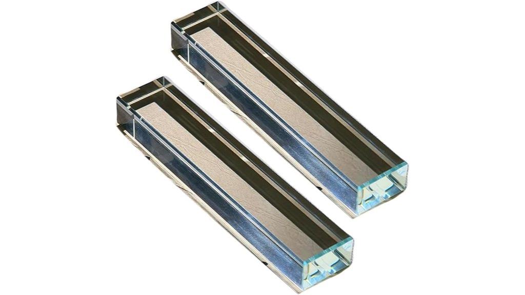 elegant clear glass paperweights