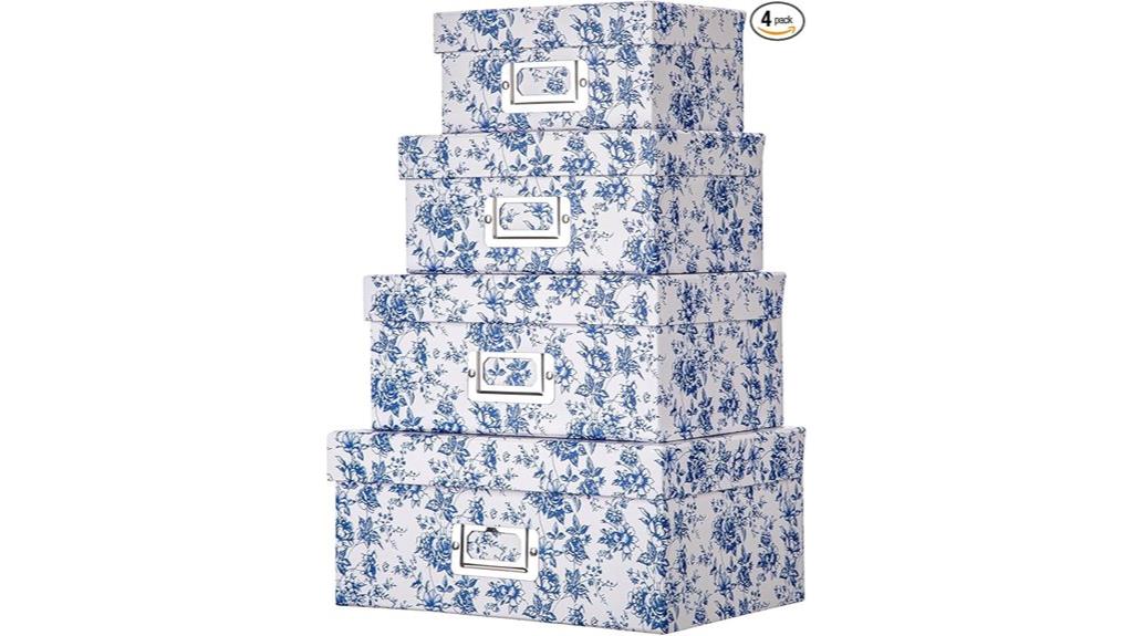 elegant four piece porcelain storage