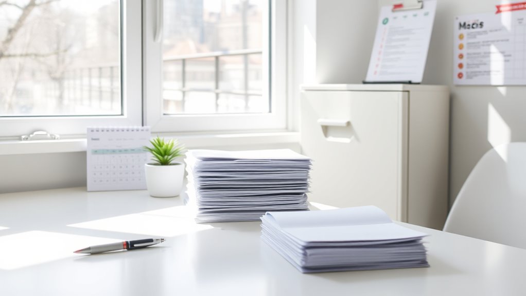establish regular paperwork routine