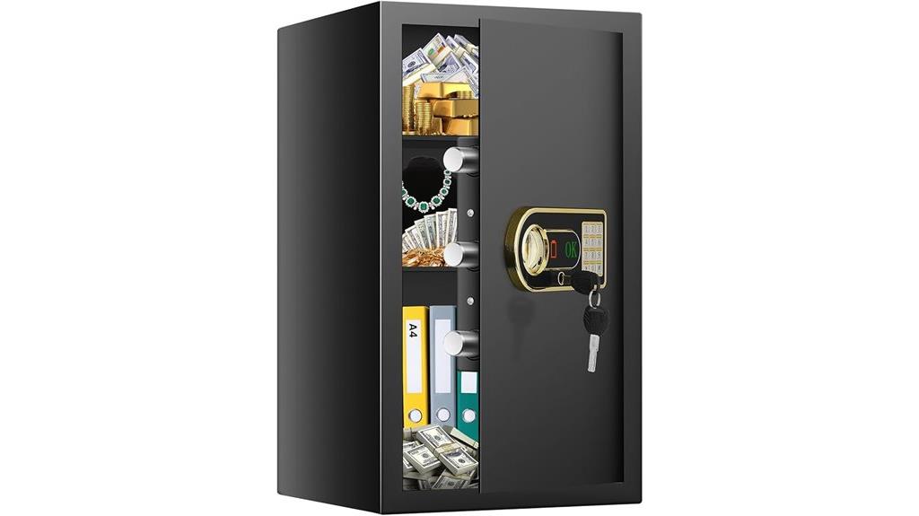 fireproof digital safe removable shelves
