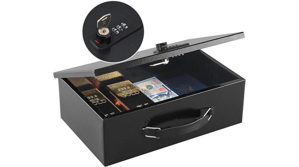 fireproof document lock box