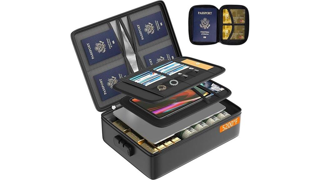 fireproof lockable document box