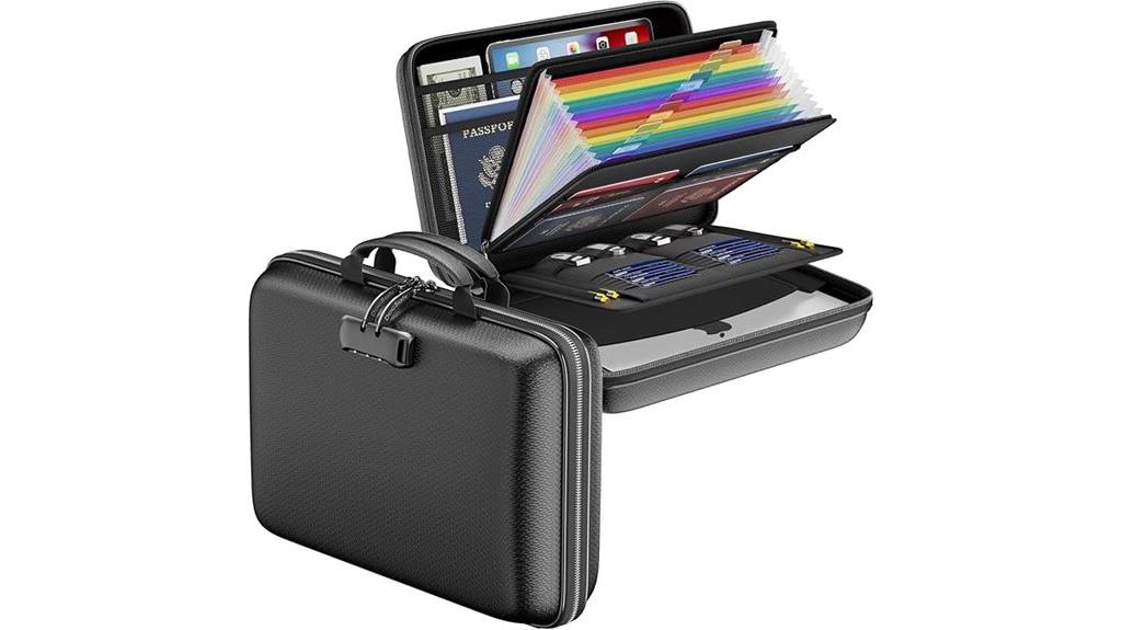 fireproof lockable file organizer