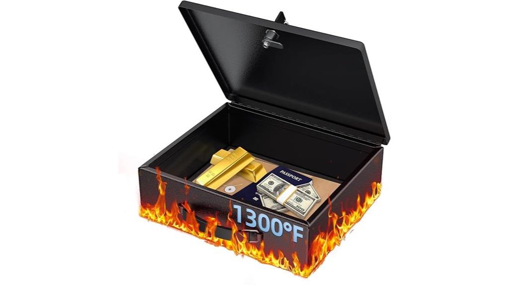 fireproof locking document box