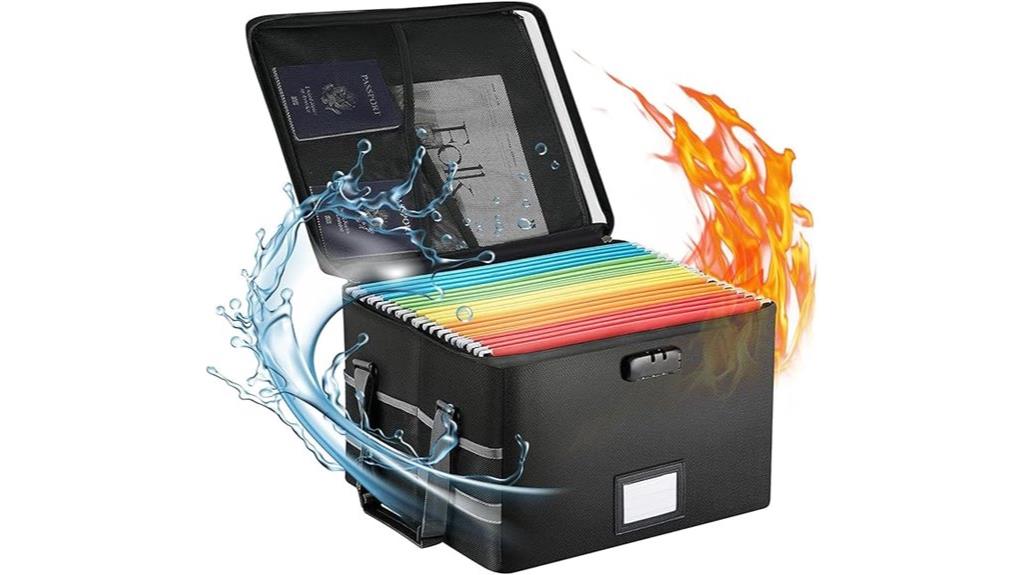 fireproof locking document box