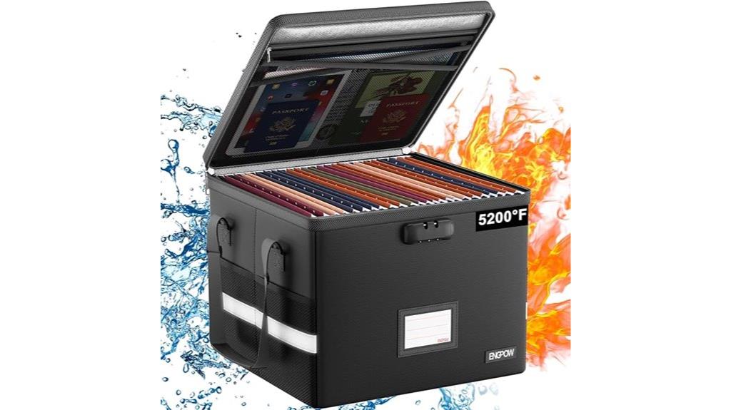 fireproof locking file box