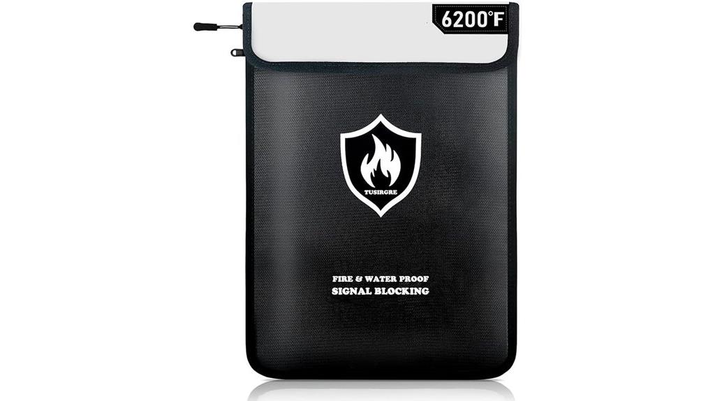 fireproof rfid document bag