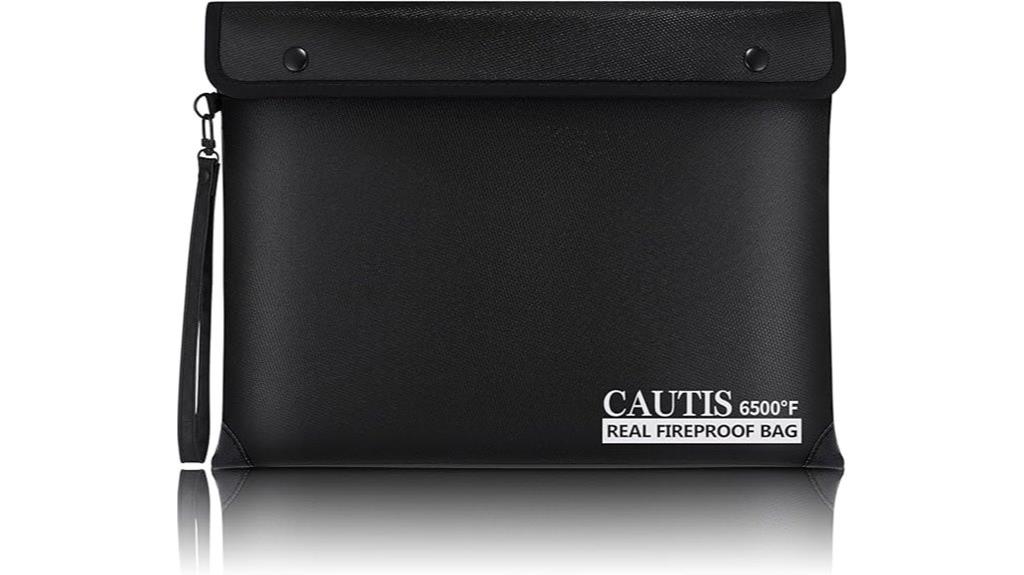 fireproof zipper document bag