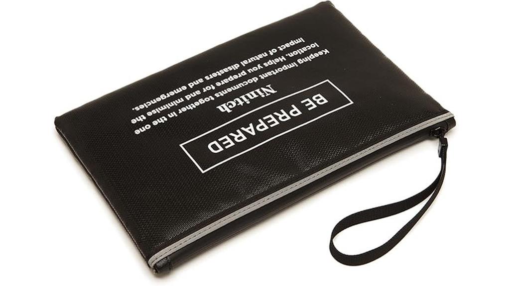 fireproof zipper money bag