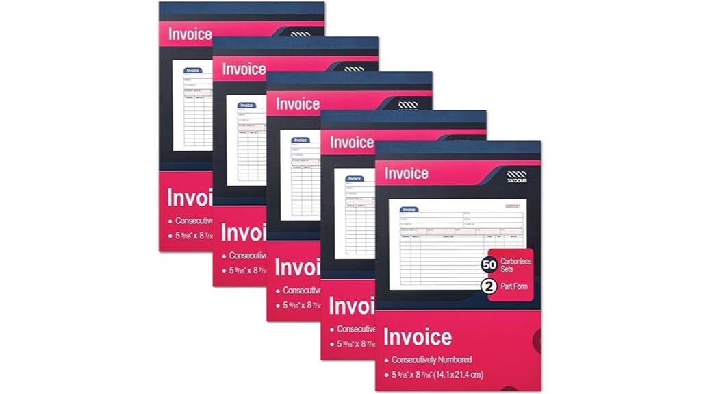 five pack invoice book