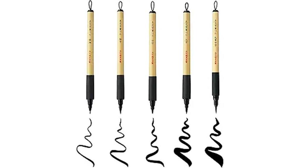 five pen brush set