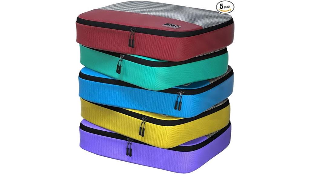five piece packing organizers