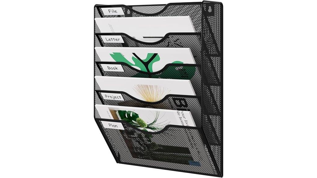 five pocket mesh wall organizer