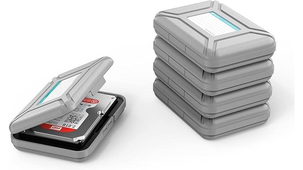 five portable hdd cases