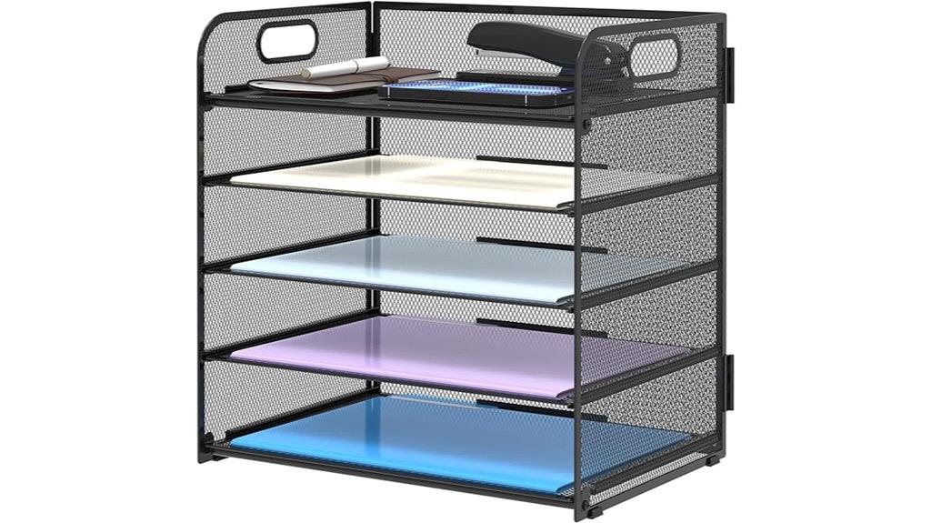 five tray letter organizer
