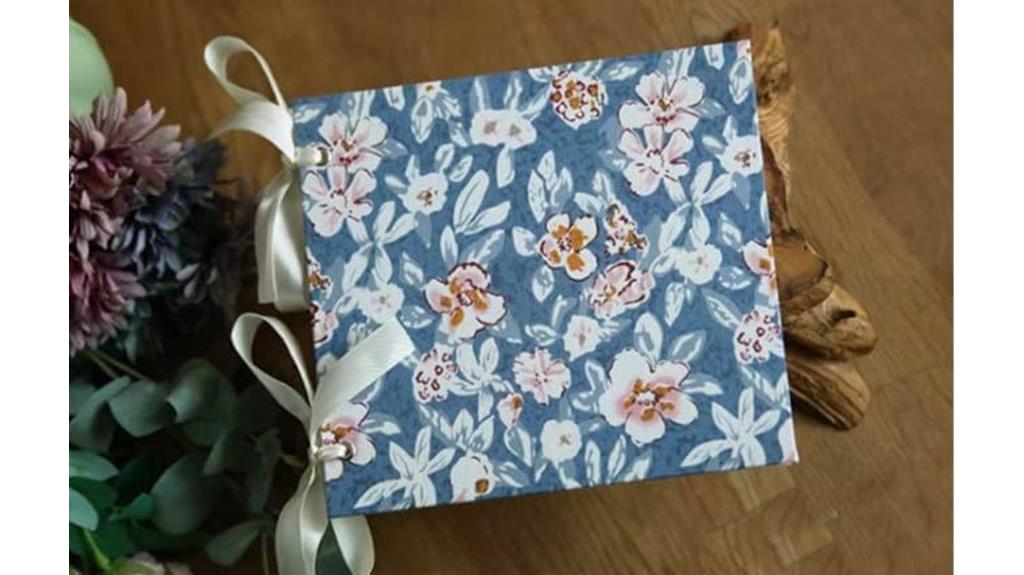 floral fabric photo album