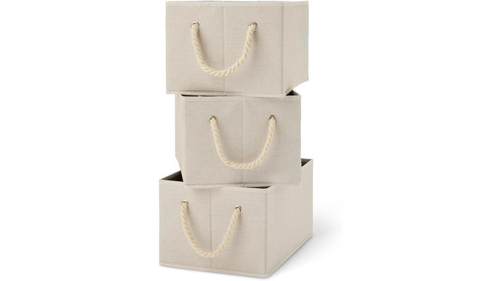 foldable linen storage bins