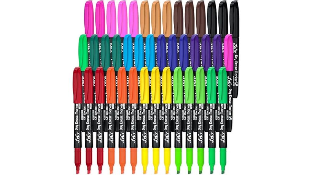 forty two colorful markers