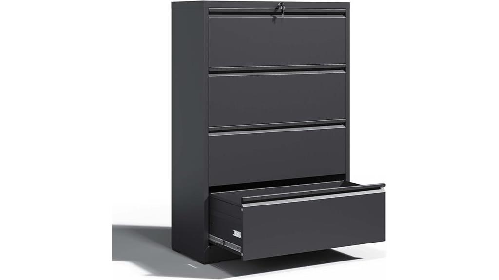 four drawer locked cabinet