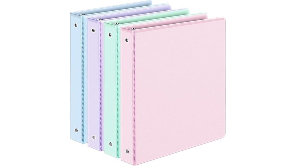 four pack 1 inch binders