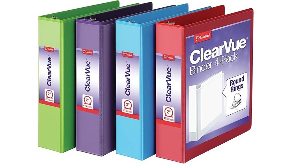 four pack of binders