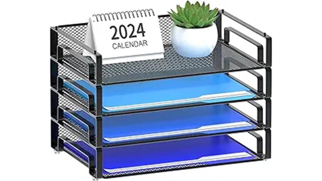 four pack stackable trays