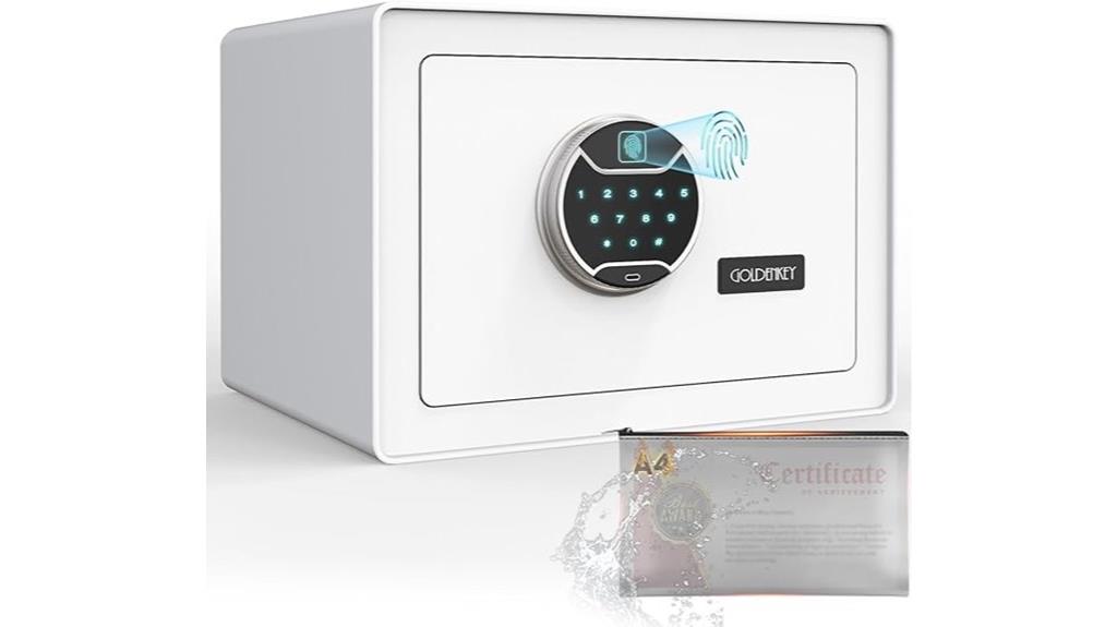 gold colored fingerprint safe