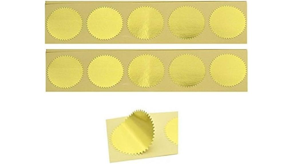 gold foil seal stickers