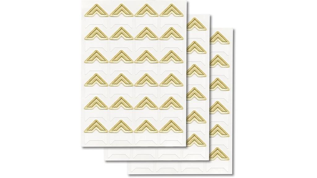 gold photo corner stickers