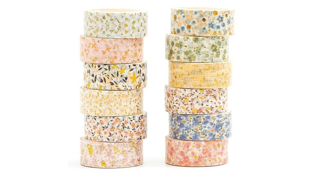 gold silver foil washi