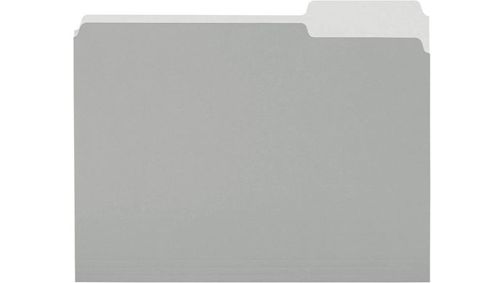 gray letter size folders