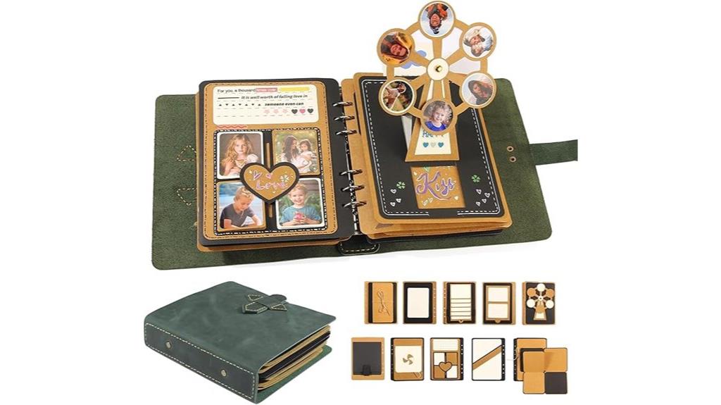 handmade leather memory album