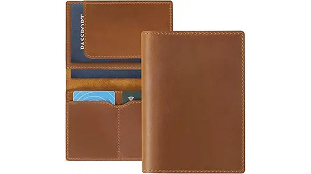 handmade leather travel wallet